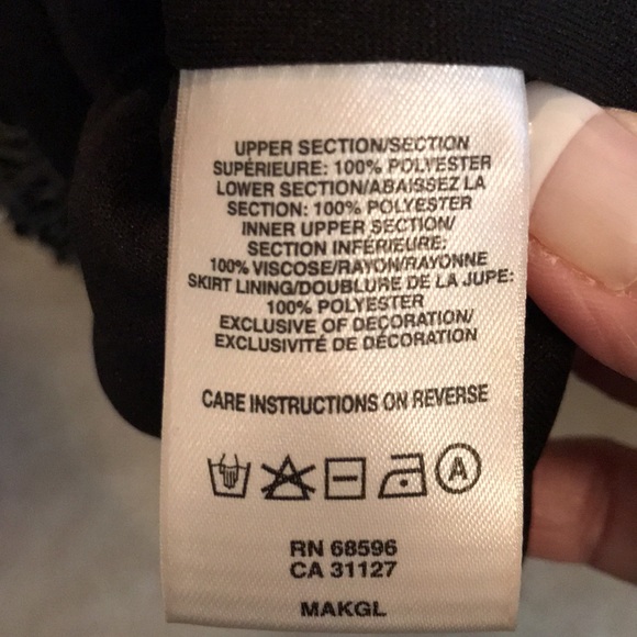 EUC BLACK DKNY LINED ILLUSION AND  SEGUIN BOTTOM DRESS BUILT IN CAMISOLE SIZE S - Picture 6 of 7